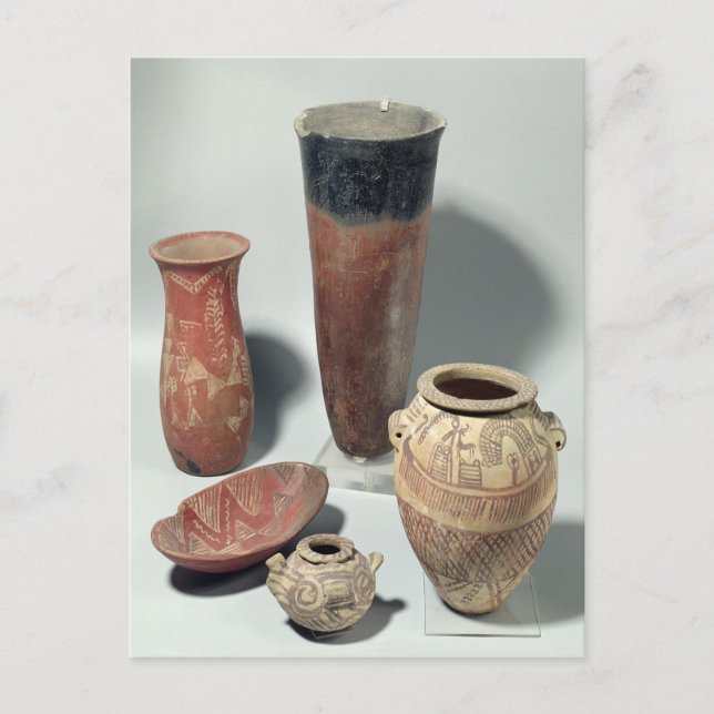 Selection of vases, Naqada I/II Period, 4000-3100 Postcard (Front)