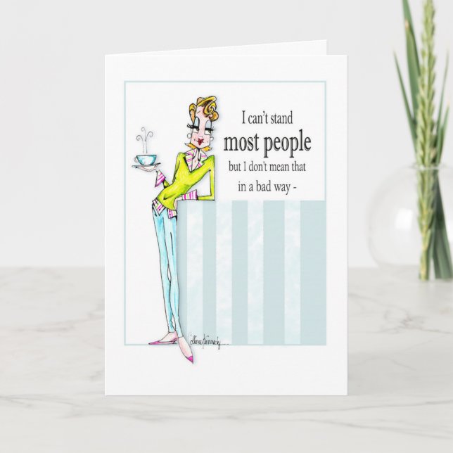 Selective Friends Funny Woman Humor Birthday Card (Front)