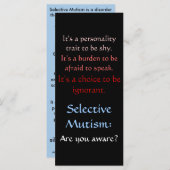 Selective Mutism Awareness (Front/Back)