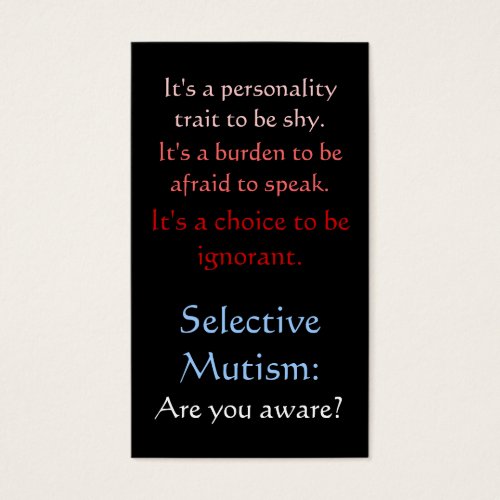 Selective Mutism Awareness