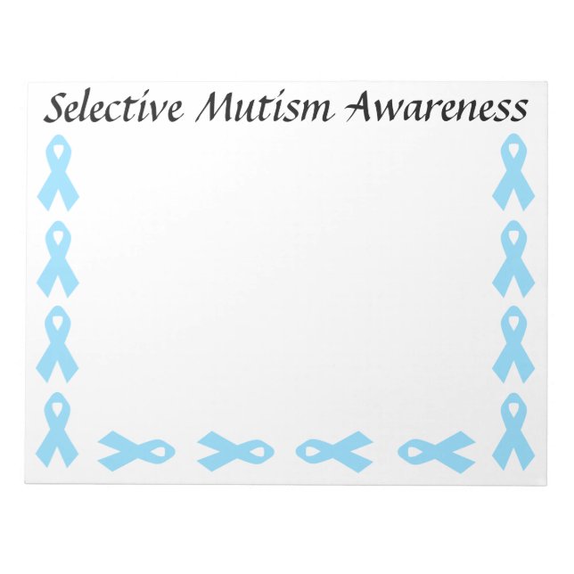 Selective Mutism Awareness Notepad (Front)