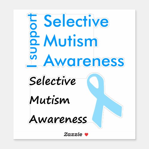 Selective mutism awareness sticker