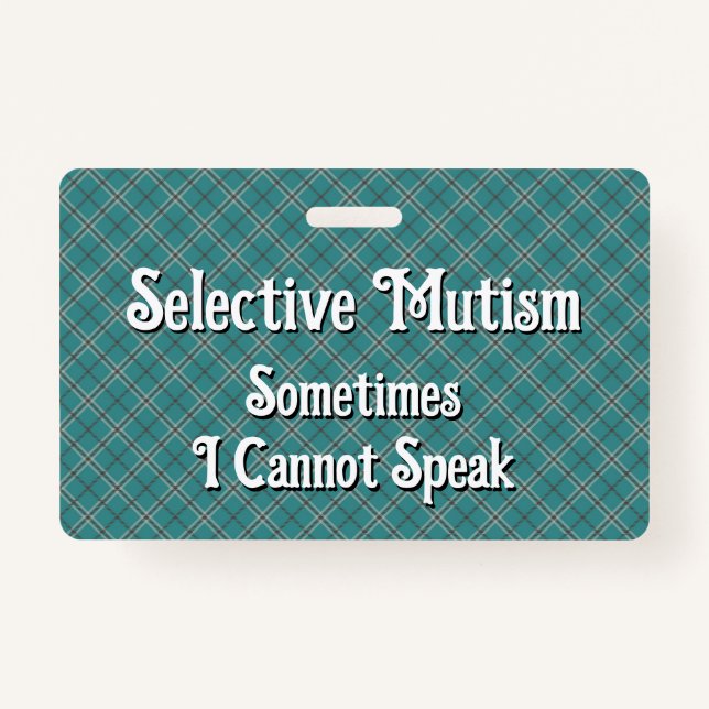 Selective Mutism Badge (Front)