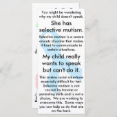 Selective Mutism Do's and Don'ts (female) (Front/Back)
