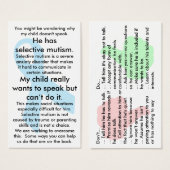 Selective Mutism Do's and Don'ts (male) (Front & Back)
