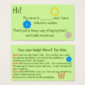 Selective Mutism for Kids flower theme (Front & Back)