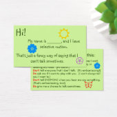 Selective Mutism for Kids flower theme (Desk)