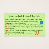 Selective Mutism for Kids flower theme (Back)