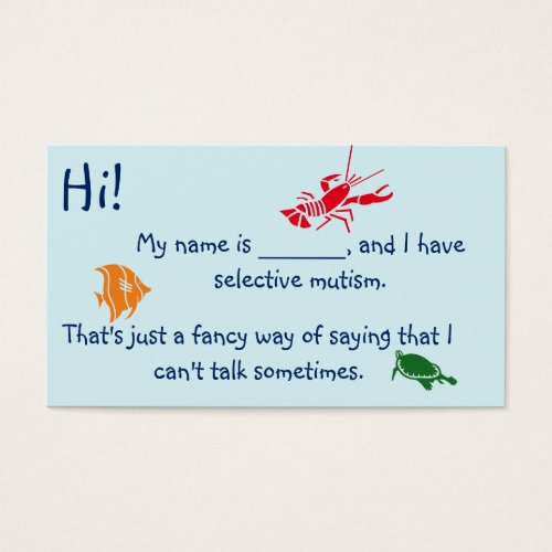 Selective Mutism for Kids underwater theme