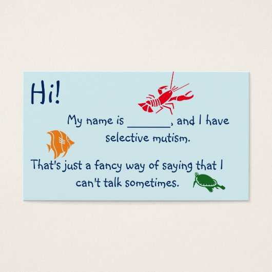 Selective Mutism for Kids underwater theme (Front)