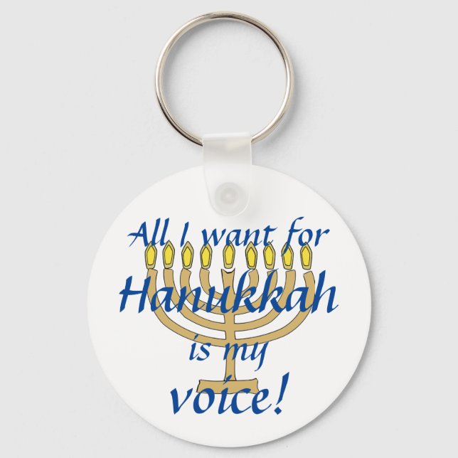 Selective Mutism Hanukkah Keychain (Front)