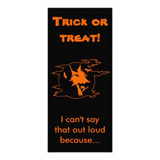 Selective Mutism Trick-or-Treat Customized Rack Card | Zazzle