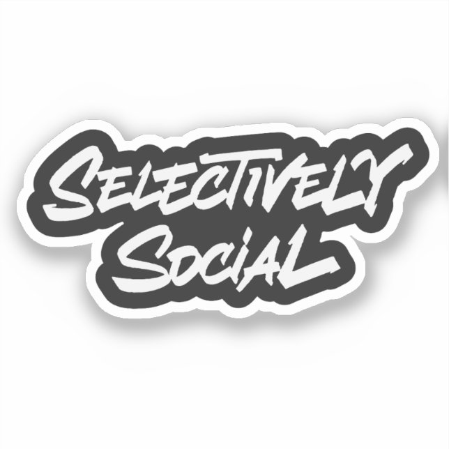 Selectively Social Sticker (Front)