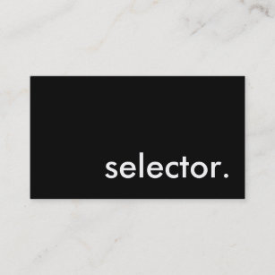 selector. business card