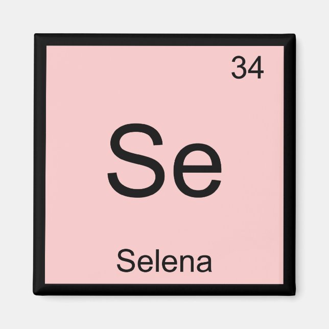 Selena Name Chemistry Element Periodic Table Magnet (Front)