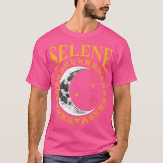 Selene Crescent Moon Stars Space Astronomy Astrolo T-Shirt