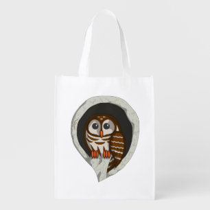 Selene the Owl Reusable Grocery Bag