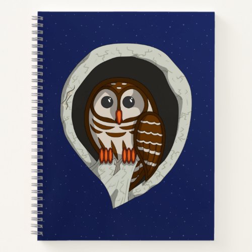 Selene the Owl Spiral Notebook