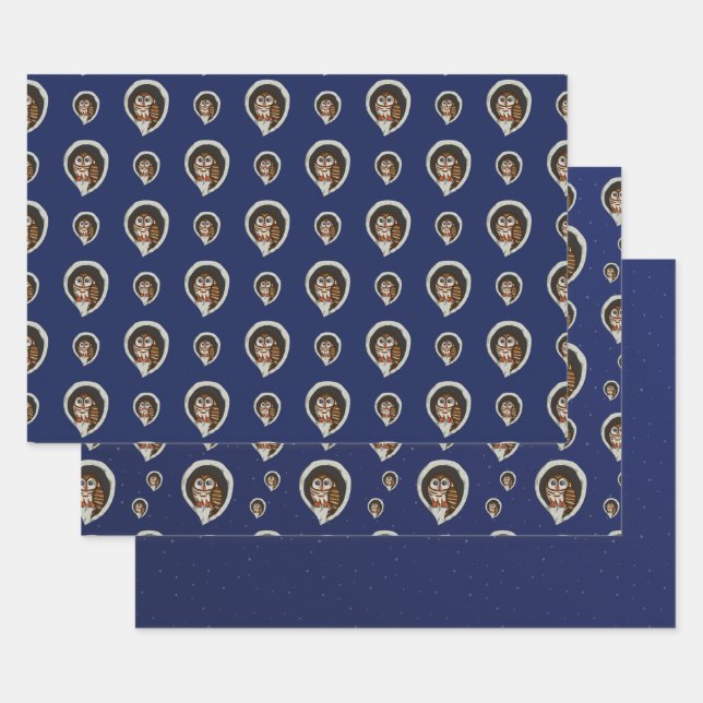 Selene the Owl Wrapping Paper Set (Set)