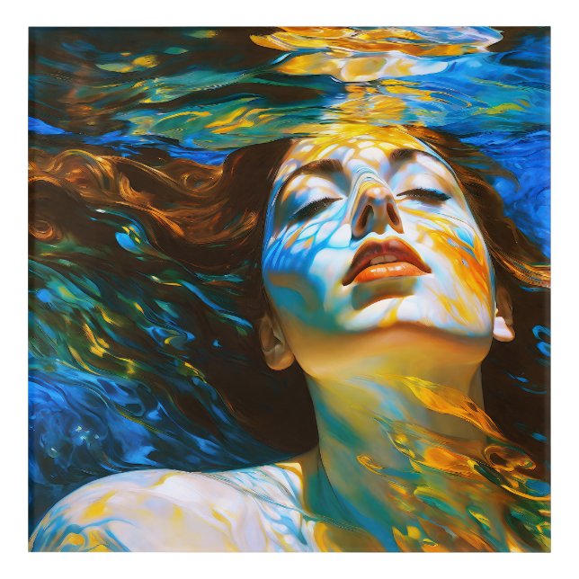 “Selene” - Women In Water Acrylic Print (Front)