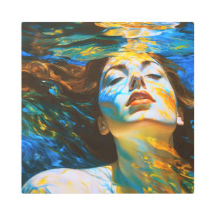 “Selene” - Women In Water Metal Print