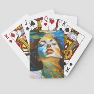 “Selene” - Women In Water Poker Cards