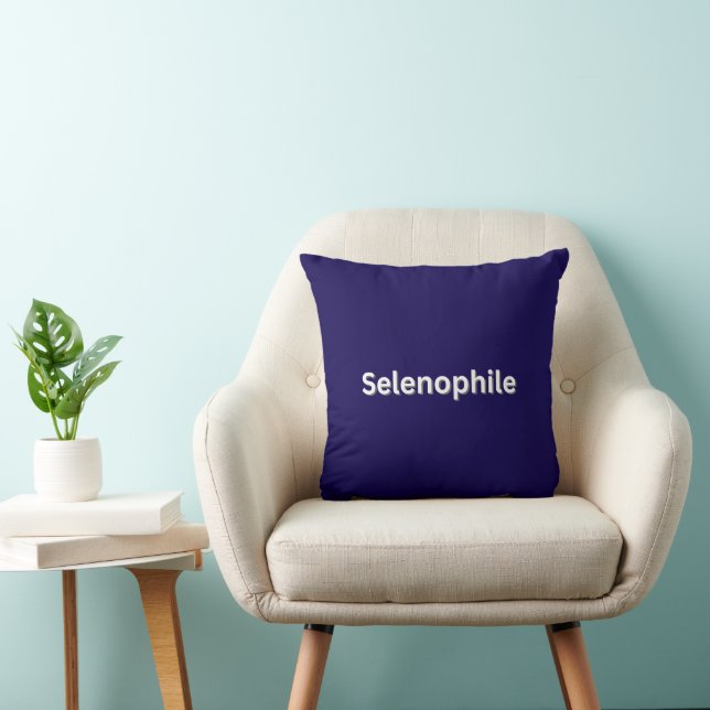 Selenophile Moon Lover Throw Pillow (Chair)