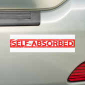 Self-absorbed Stamp Bumper Sticker (On Car)