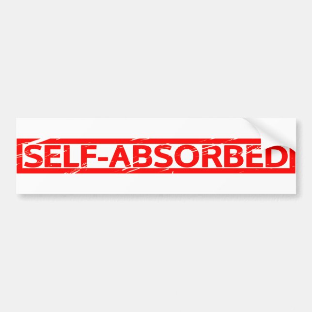 Self-absorbed Stamp Bumper Sticker (Front)