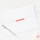 Self-absorbed Stamp Classic Round Sticker (Envelope)