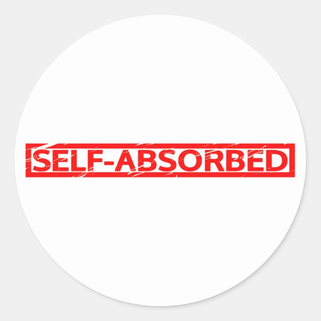 Self-absorbed Stamp Classic Round Sticker (Front)
