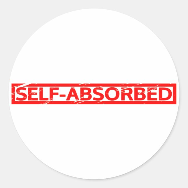 Self-absorbed Stamp Classic Round Sticker (Front)