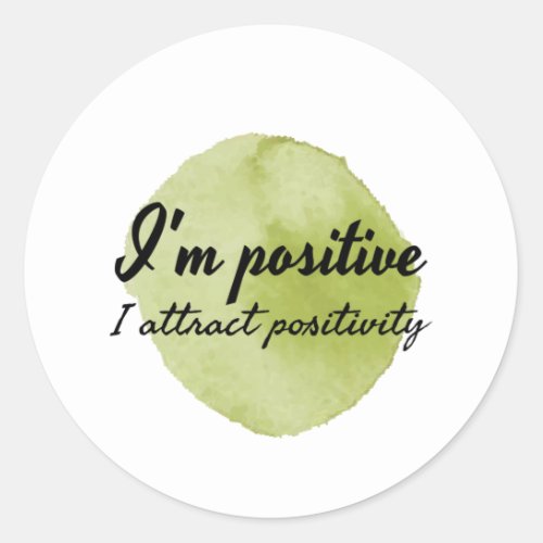 self acceptance motivational affirmations classic round sticker