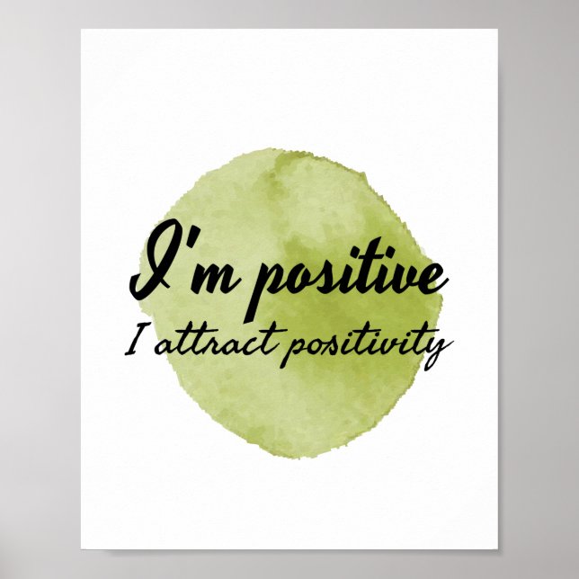 self acceptance motivational affirmations poster (Front)