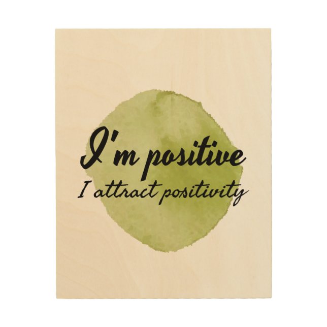 self acceptance motivational affirmations wood wall art (Front)