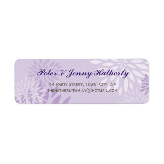 SELF-ADDRESSED LABELS :: modern dahlia 1 L