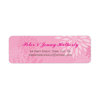 SELF-ADDRESSED LABELS :: modern dahlia 5 L