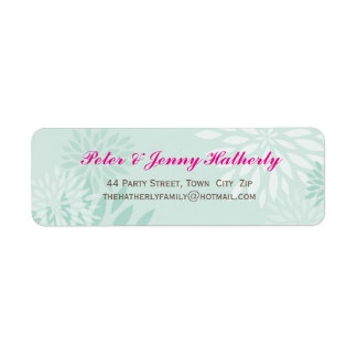 SELF-ADDRESSED LABELS :: modern dahlia 6 L