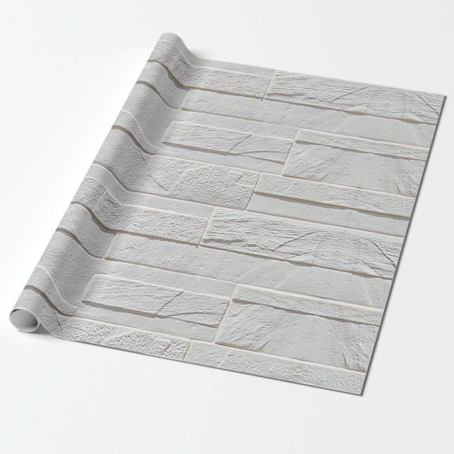 Self-adhesive wallpaper white brick wrapping paper (Unrolled)