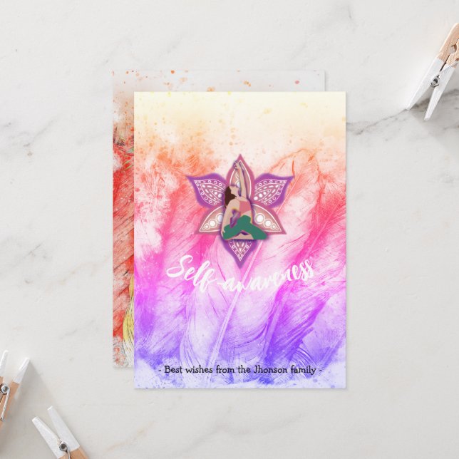 Self-awareness Healing Holiday Quote  Invitation (Front/Back In Situ)