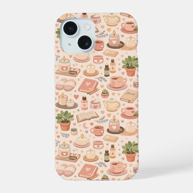 Self Care Aesthetic Pattern Iphone Case (Back)