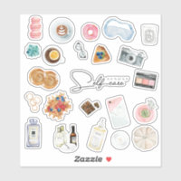 Vintage Aesthetic Stickersheet // Bullet Journal Retro Stickers, Cute BUJO  Doodle Sticker, Aesthetics Stickers, Scrapbook 