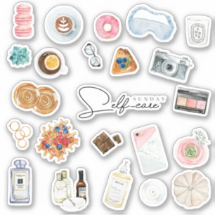 Self Care Aesthetics Lifestyle Bullet Journal Sticker
