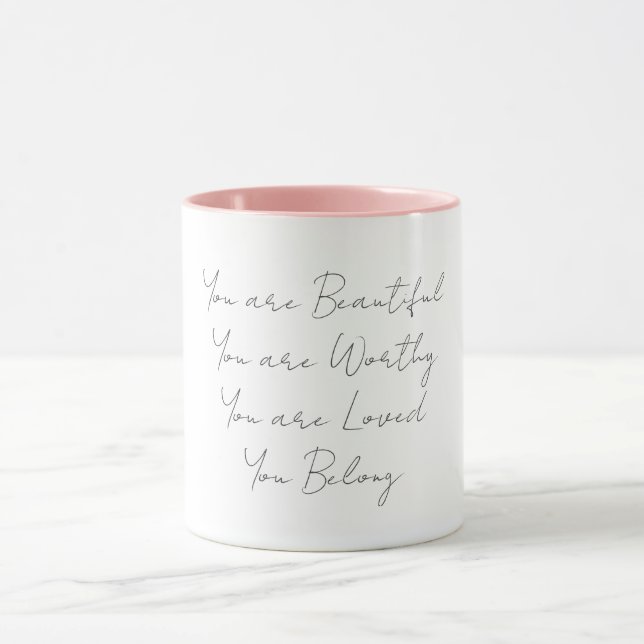 Self Care & Affirmation Mug for Morning Reflection (Center)