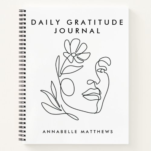 Self Care and Wellness Gratitude Notebook