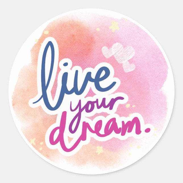 Self-Care Classic Round Sticker (Front)