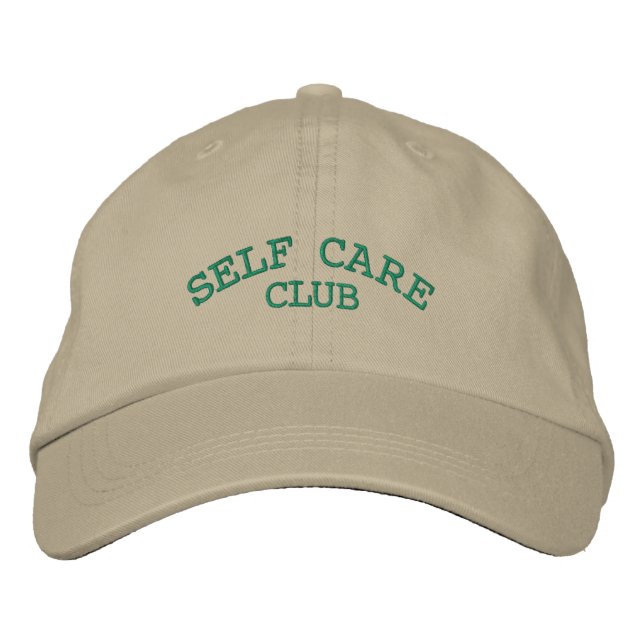 Self Care Club Embroidered Baseball Cap (Front)