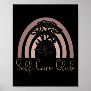 Self-Care Club Saying Mental Health Awareness Rai Poster