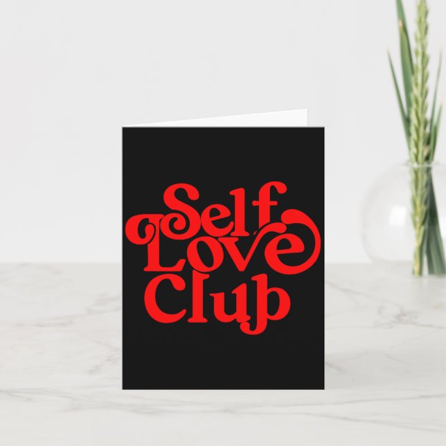 Self Care Club Sitive Aesthetic Self Love Valentin Card (Front)