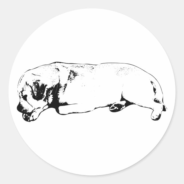 Self-Care Coach (Dog Edition) Classic Round Sticker (Front)